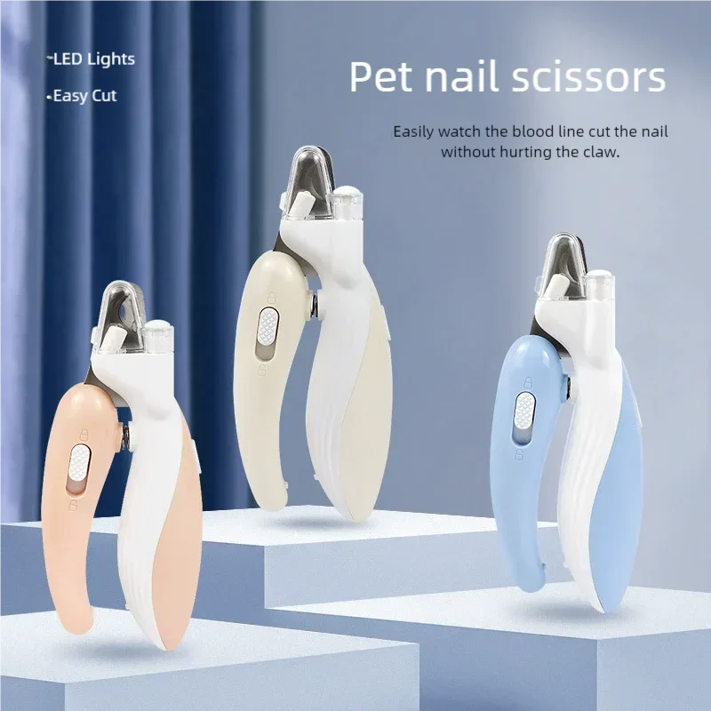 Illuminated Pet Nail Clipper With Led Light For Cat Dog Avoid Cutting Blood Vessel Safety Nail Trimmer For Beginner Pet Supplies