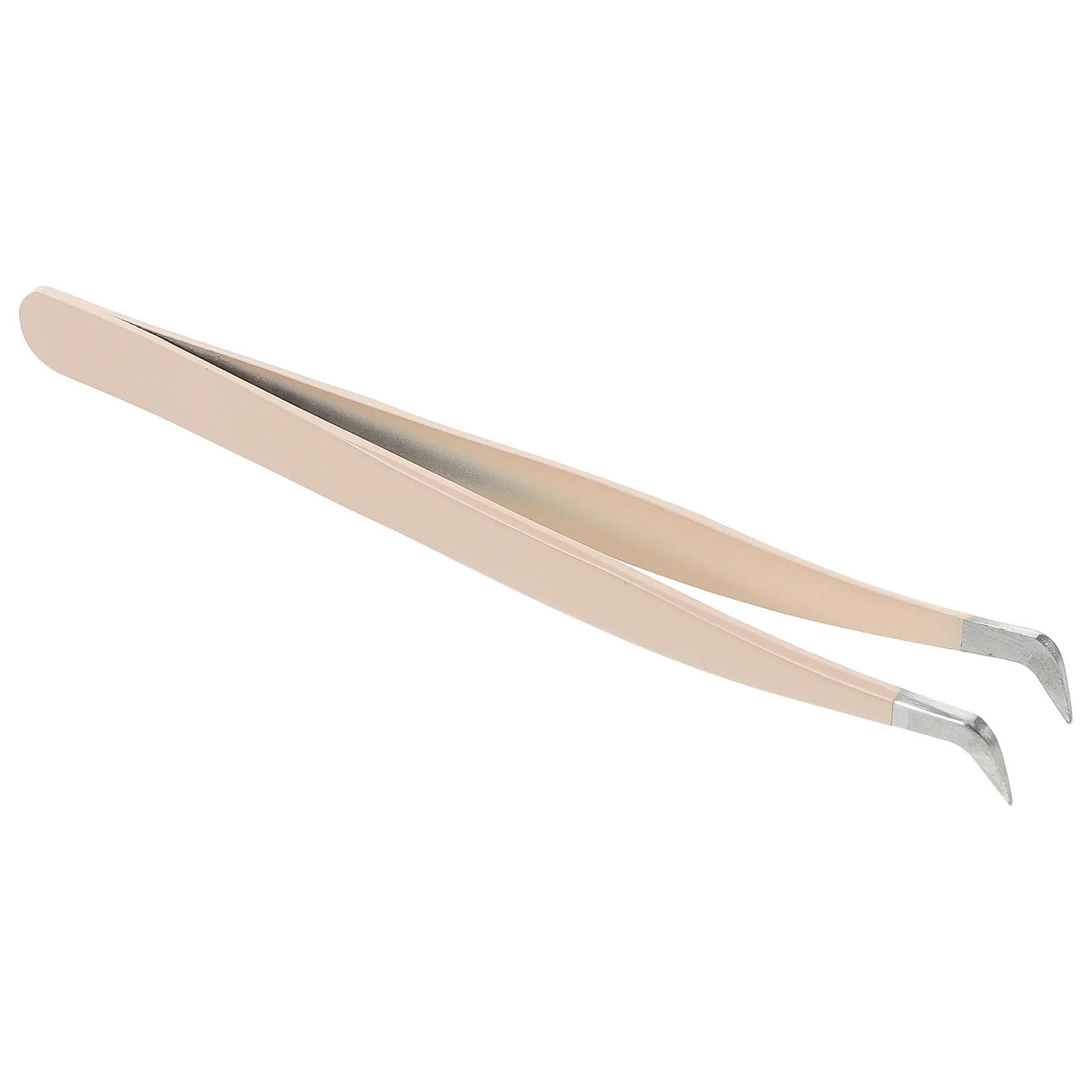 

Precision Stainless Steel Curved Tip Eyelash Tweezers Lash Extension Tools Isolation Applicator For False Lashes Cluster Volume