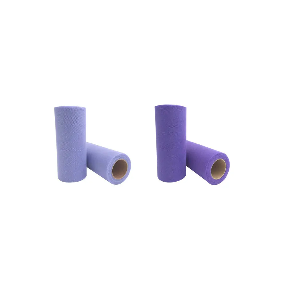

2 Pcs 6 Inch Tutu Scroll Roll Spool Tulle Roll DIY Craft Gauze for Wedding Dress Decoration Party Supplies (Light Purple, Deep P