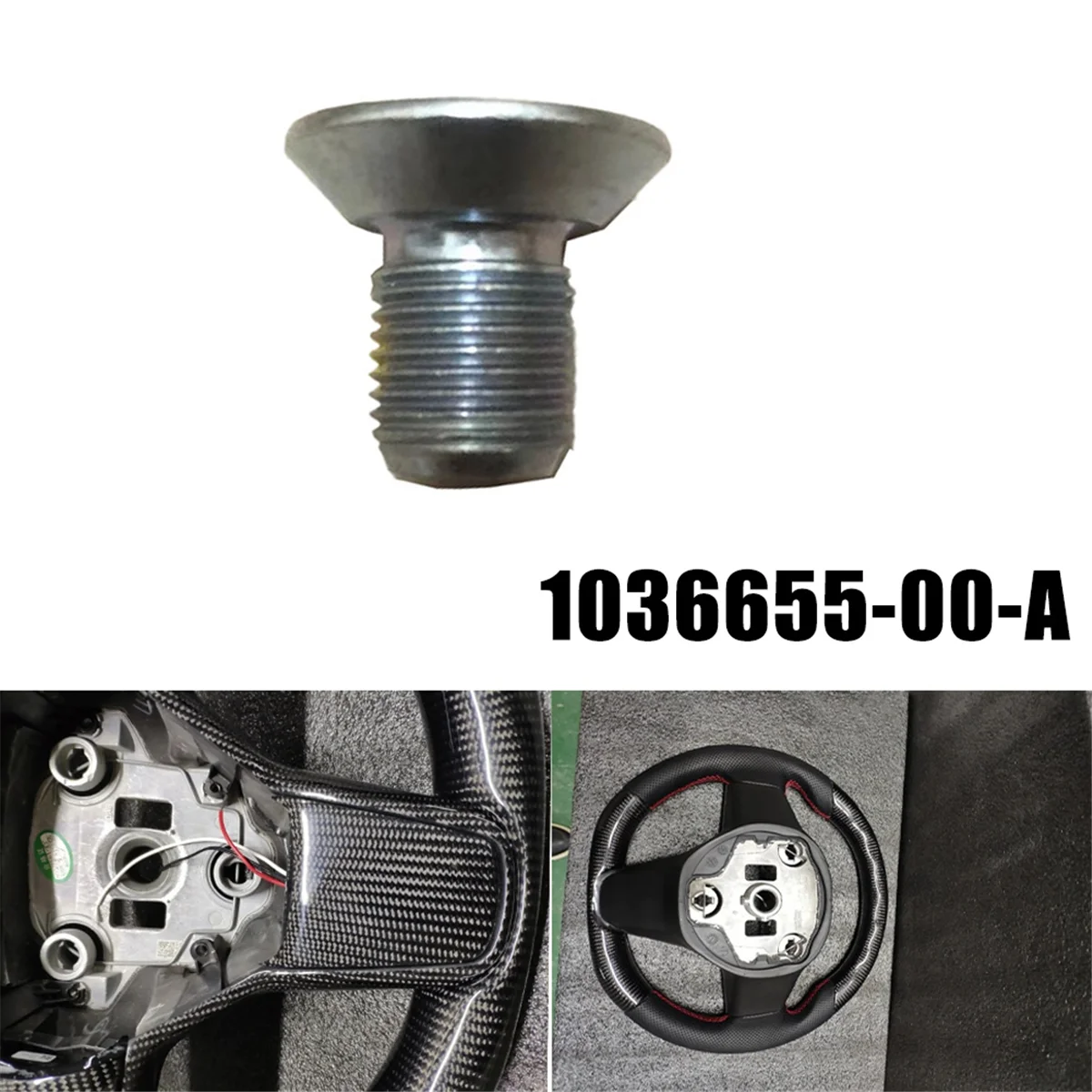 1 Pcs Steering Wheel Tightening Bolt Small Screws 1036655-00-A for Tesla Model S X 3 Y 2012-2021