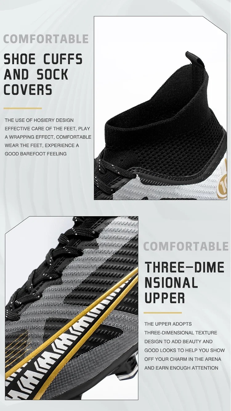 Herren Fußballschuhe Professionelle Original Widerstandsfähige Männer-Trainingsschuhe Atmungsaktive Hochwertige Fußballstiefel Rutschfeste Fußballschuhe – Detail 10