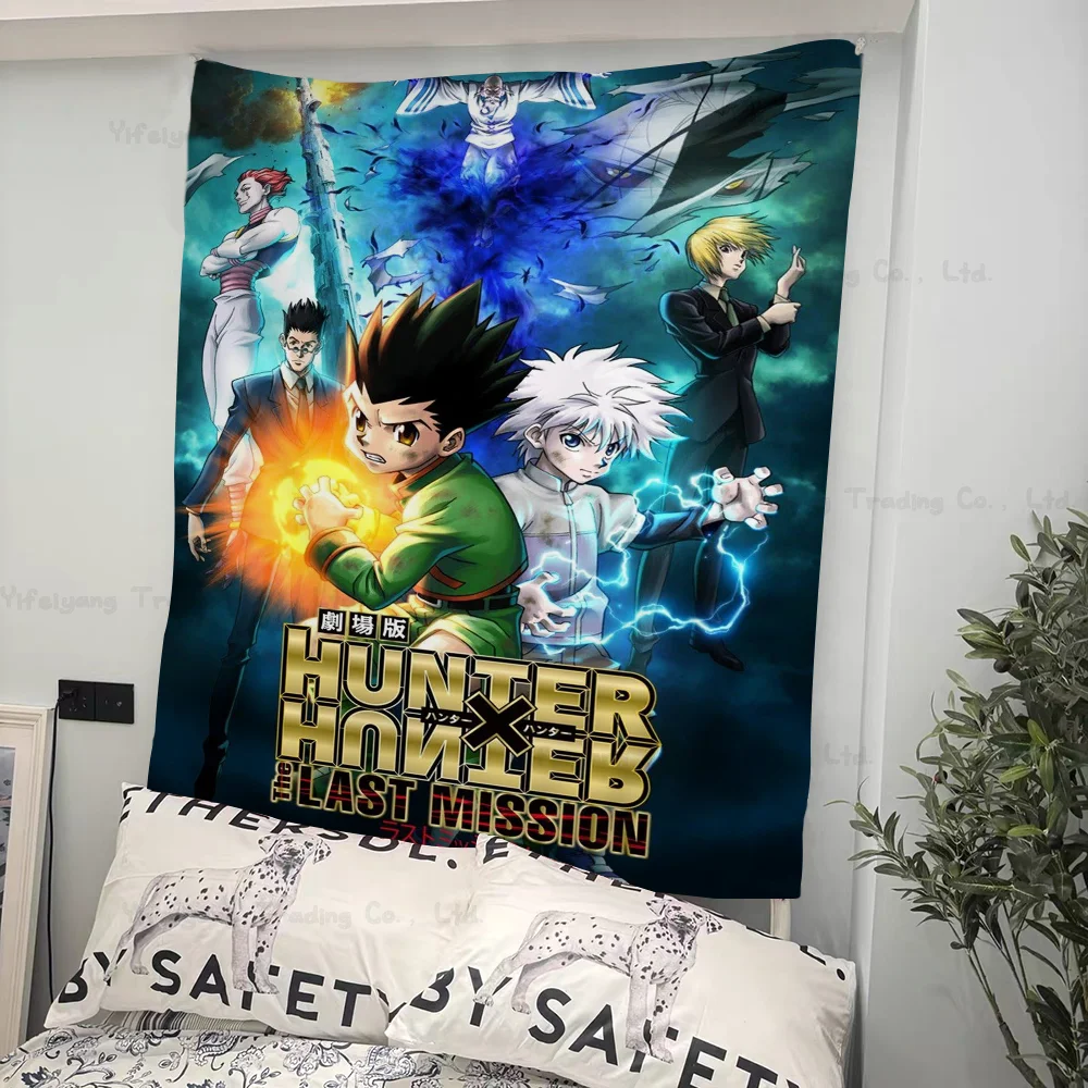 Anime H-HUNTER X H-HUNTER Gon Zoldyck Hisoka Hanging Bohemian Tapestry Hanging Tarot Hippie Wall Rugs Dorm Japanese Tapestry