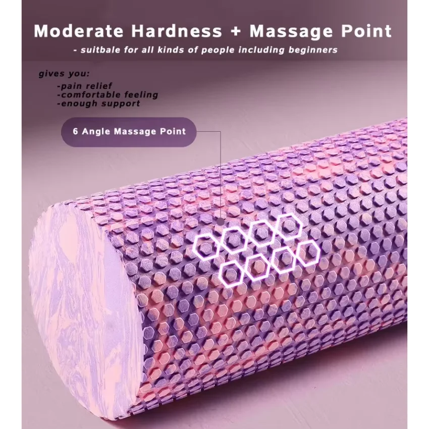 Quality 15  45cm Yoga Column Yoga Block Pilates EVA Foam Roller Massage Roller Muscle Tissue Fitness Gym Yoga Pilates Sports