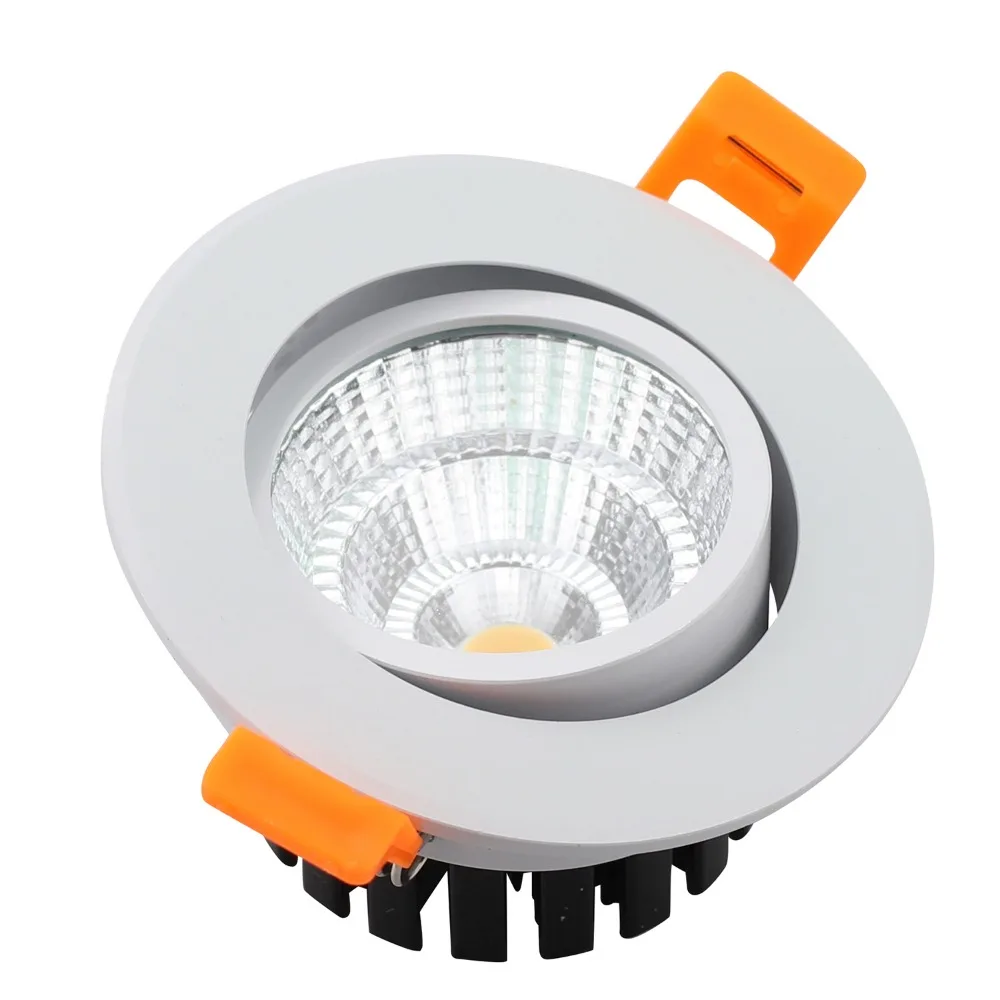 3W LED Recessed Spotlight Under Cabinet Lamps Cut Hole 50-55mm White Black Color Mini Led Lamp for Ceiling Room Lighting