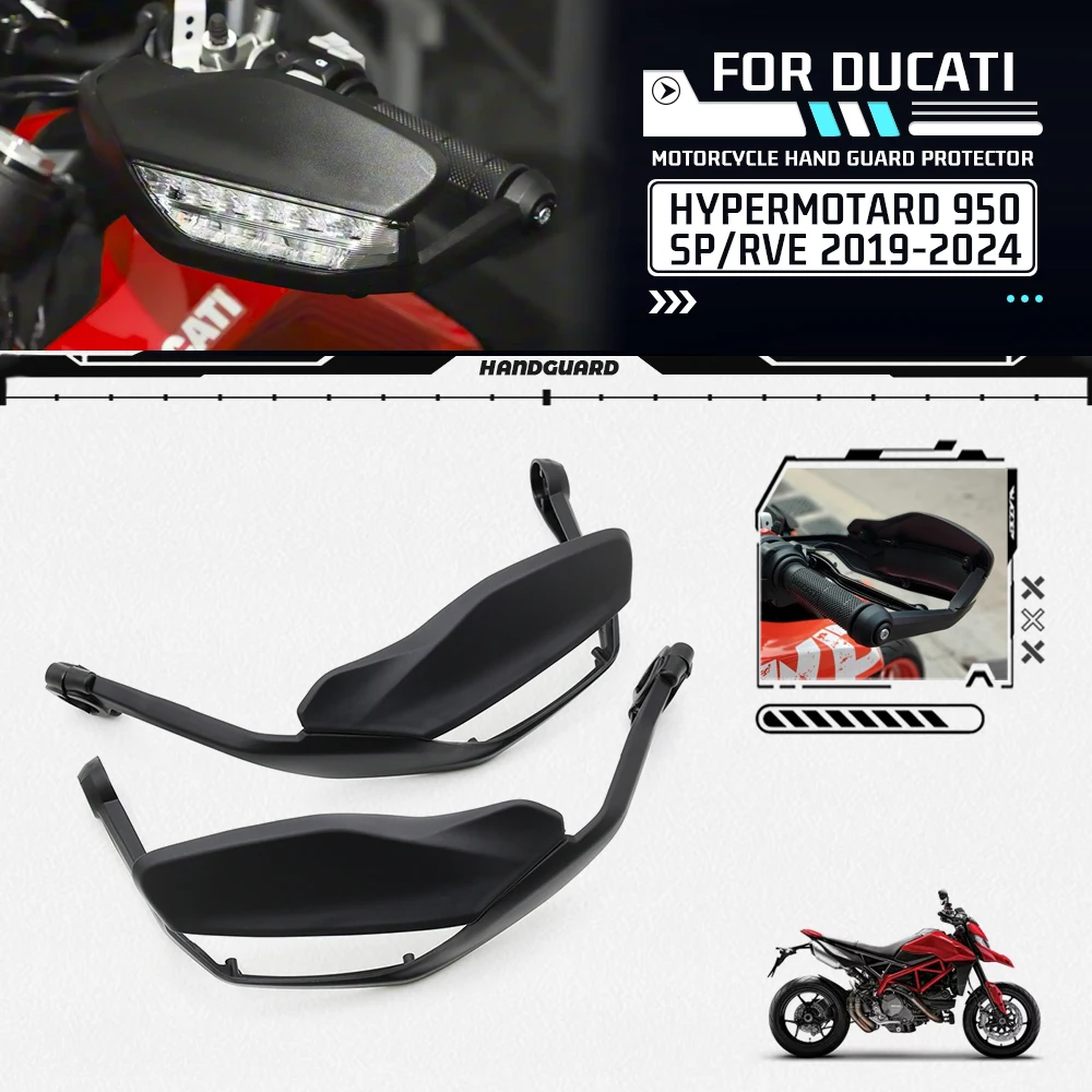 Motorcycle Handle Guard For Ducati HYPERMOTARD 950 SP RVE 2019-2024 Handlebar Hand Guards Shield Extension Windshield