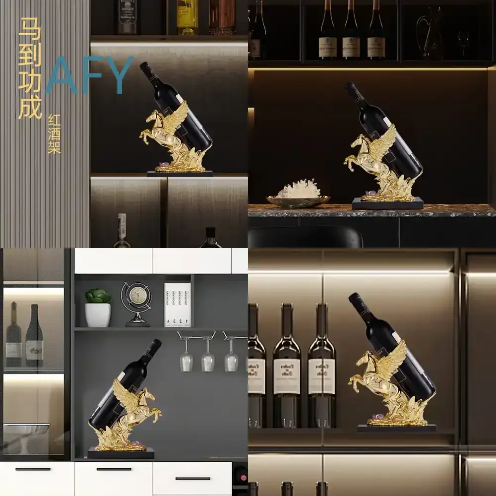 Wine Rack Decor for Home Living Room Dining Sideboard Luxury Modern Home Decoration Gift for Housewarming Party
