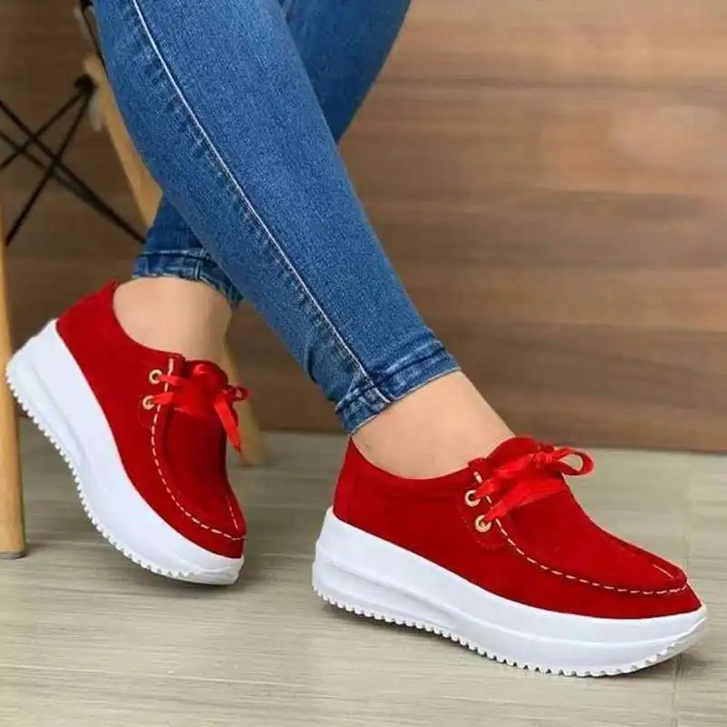 Shoes Womens Sneakers Wedge Basket 2024 Roses Casual Fashion Large New Solid Rubber Lace-Up Leisure PU Fabric Slip-On Fretwork R