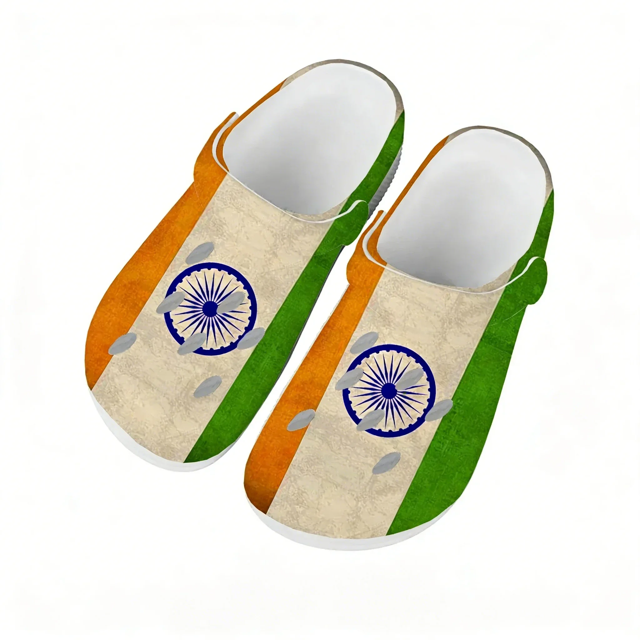 India National Flag Water Shoes Men Women Comfortable Home Garden Clogs Customizd Sandals Beach Breathable Hole Slippers