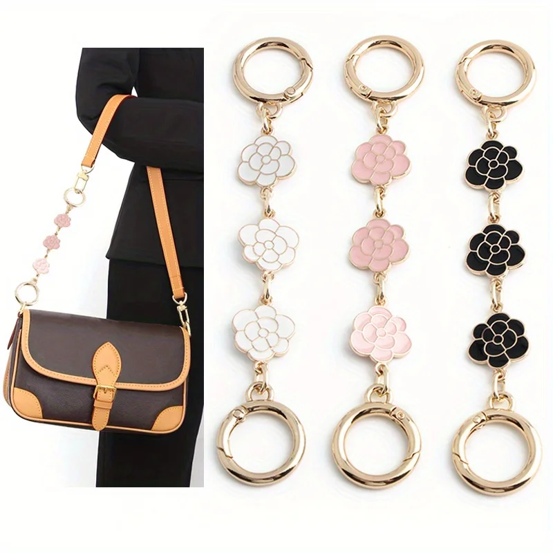 1PC camellia extension chain bag strap extension chain crossbody bag handbag handle replacement accessories decorative chain