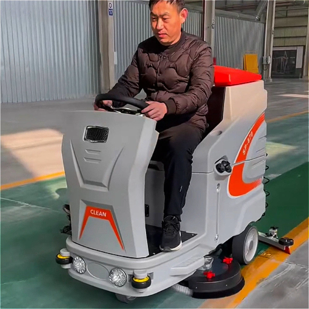 SP-870 Electric Auto-Orbital Rotary Scrubber Floor Cleaning Machine Double Brush Plate for Epoxy Cement Marble Floors