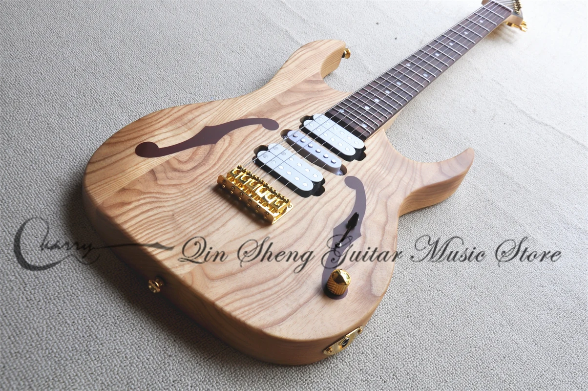 

Natural Color Electric guitar RG Guitar Ash body Maple neck Fixed bridge HSH pickup Maple fingerboard Gold tuners