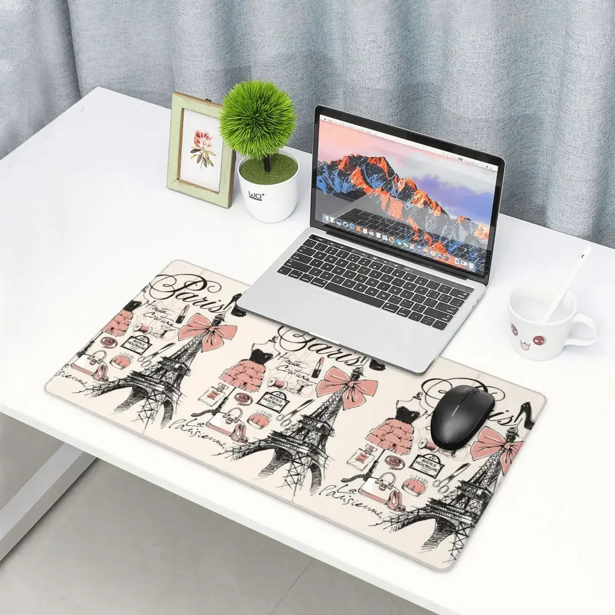 Large Mouse Pad French Paris France Eiffel Tower Gamer PC Laptop Mats Keyboard Carpet ComputerGaming Office Accessories Desk Mat