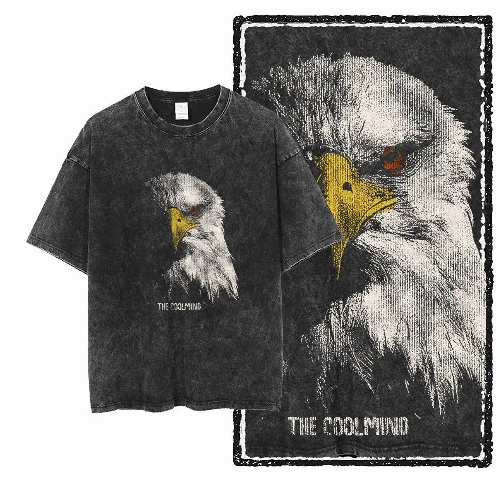 كول ريترو القطن الرجال والنساء COOLMIND نمط تي شيرت مخلل الشارع ارتداء حجم كبير س الرقبة الرجال والنساء تي شيرت