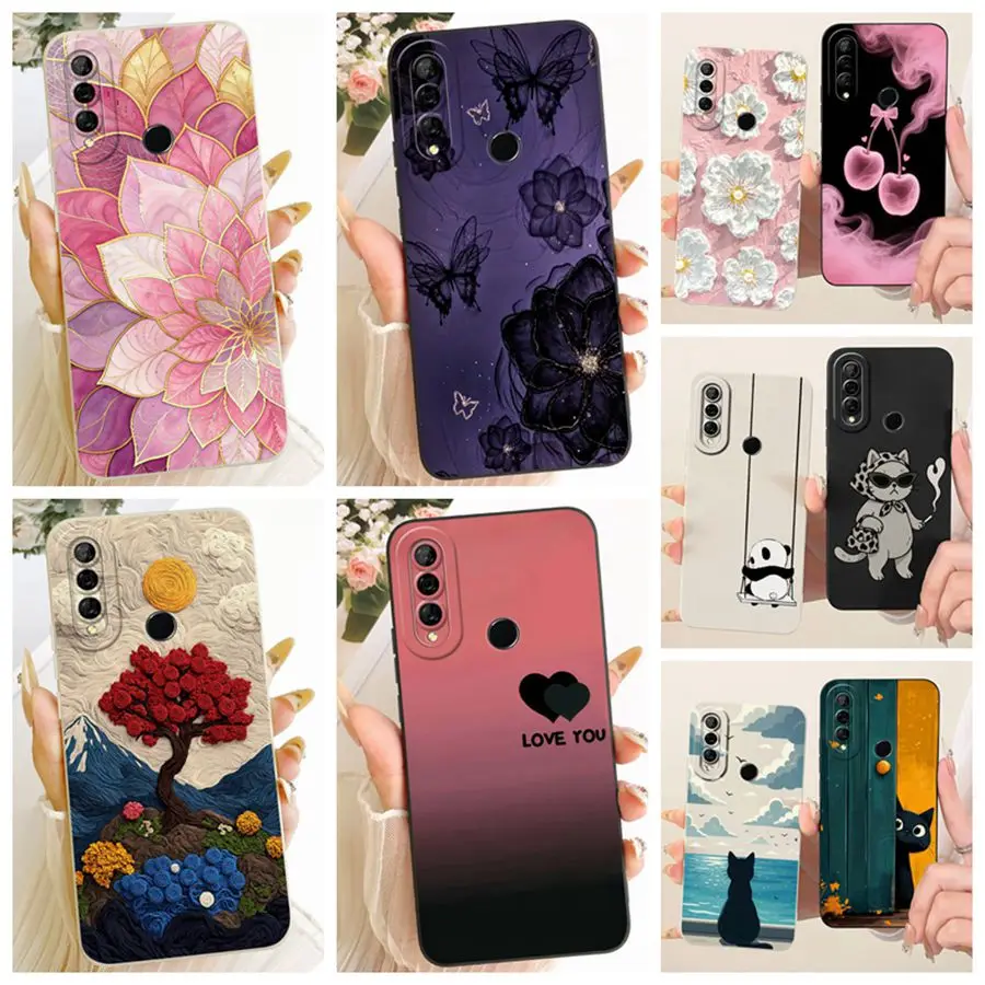 Модный чехол с цветочным рисунком для Honor 10i 20i 20 Lite, чехол Honor10i, мягкий тонкий чехол для Honor 20i HRY-LX1T, чехлы для телефонов, сумки