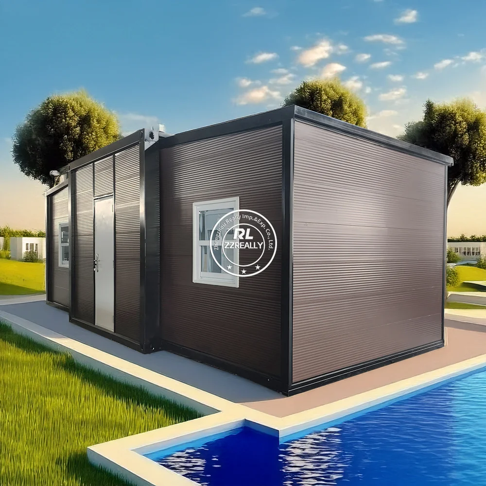 pronto para fazer casa expansível de contêiner pré-fabricado de 40 pés e 20 pés para venda villa residencial pré-fabricada dobrável padrão dos EUA