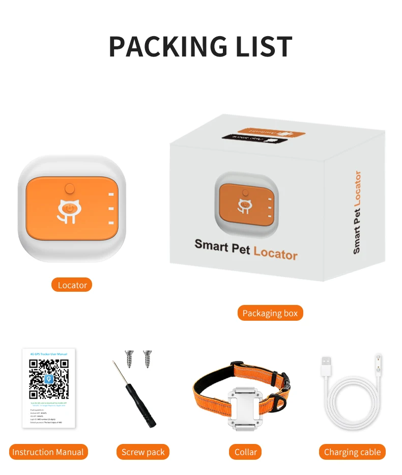 Pet GPS Tracker Collar Adjustable Long-Lasting Battery Smart Global Pet Locator Tracker For Cats And Dogs Dustproof Waterproof view 4