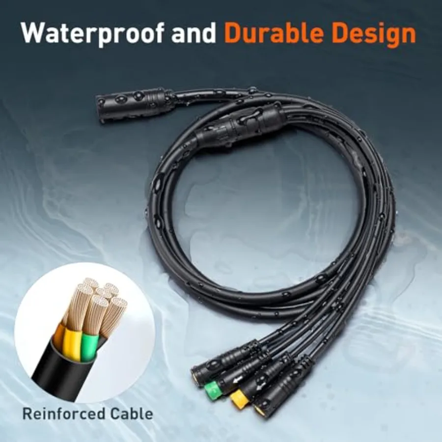 1T4 كابل الأسلاك تسخير ل Bafang BBS01 BBS02 BBSHD منتصف محرك عرض المحرك الفرامل الإبهام خنق موصل مقاوم للمياه 51in