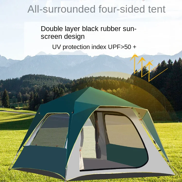 

Tent outdoor portable automatic pop-up quick open thickened ventilation sun protection outdoor camping tent