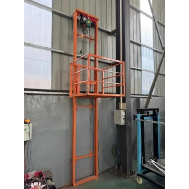 Simple warehouse factory home lifting platform rail type