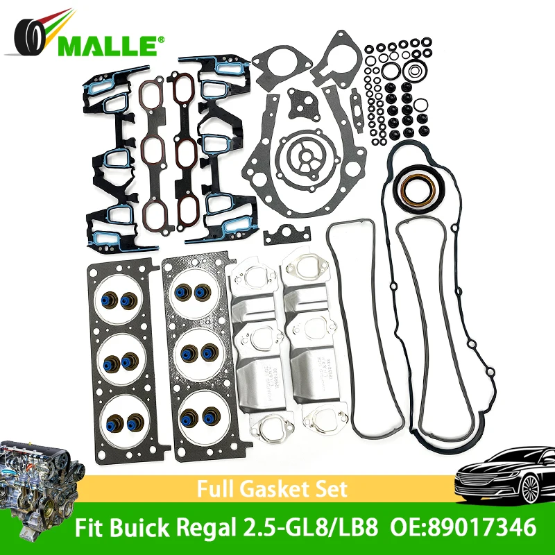 

Full Overhaul Gasket Kit 89017347 89017346 Cylinder For Buick Old Regal LB8 Fit 2.5 3.0 LW9 GL8 LB8 Engine Chevrolet Accessories