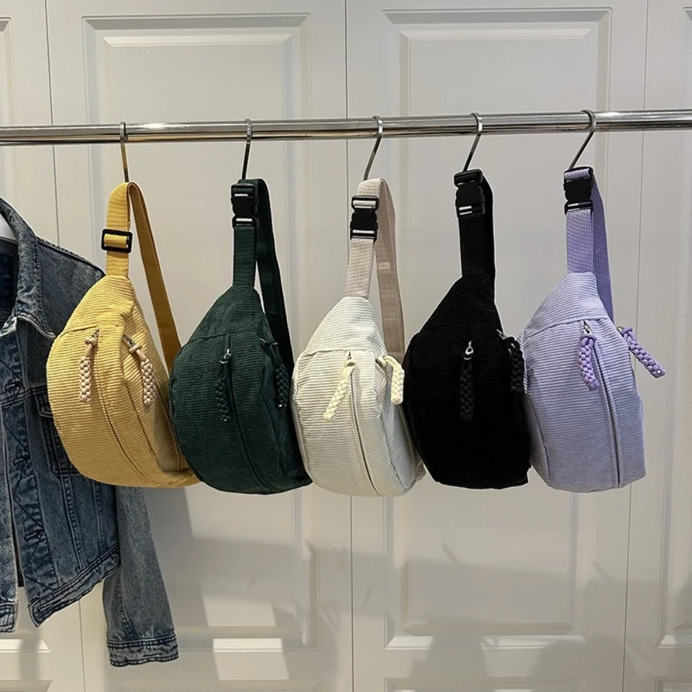 Lässige Cord-Gürteltaschen für Damen, Modische Bauchtasche, Damen-Bananentasche, Hüfttasche, Schulter-Umhängetasche, Brusttasche – Detail 5