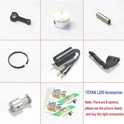 TOYAN FS-L200AC Twin Cylinder  Engine Piston Connecting Rod Piston Pin Starting Motor Piston Ring Hot Head Motor Bracket Part
