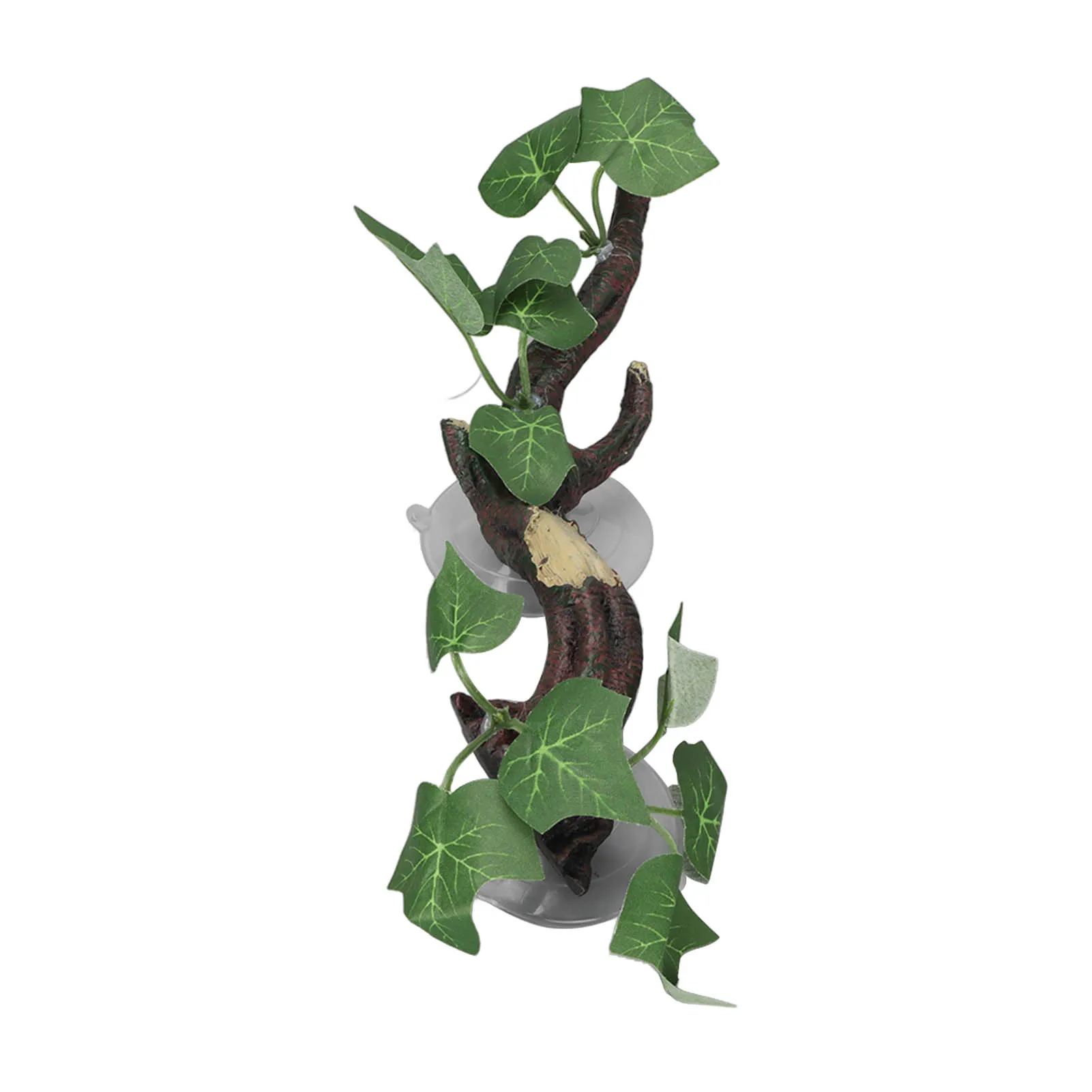 Reptile Corner Branch with Suction Cup Resin Plastic Simulation Natural Relieve Boredom Climbing Terrarium Plant Decoration