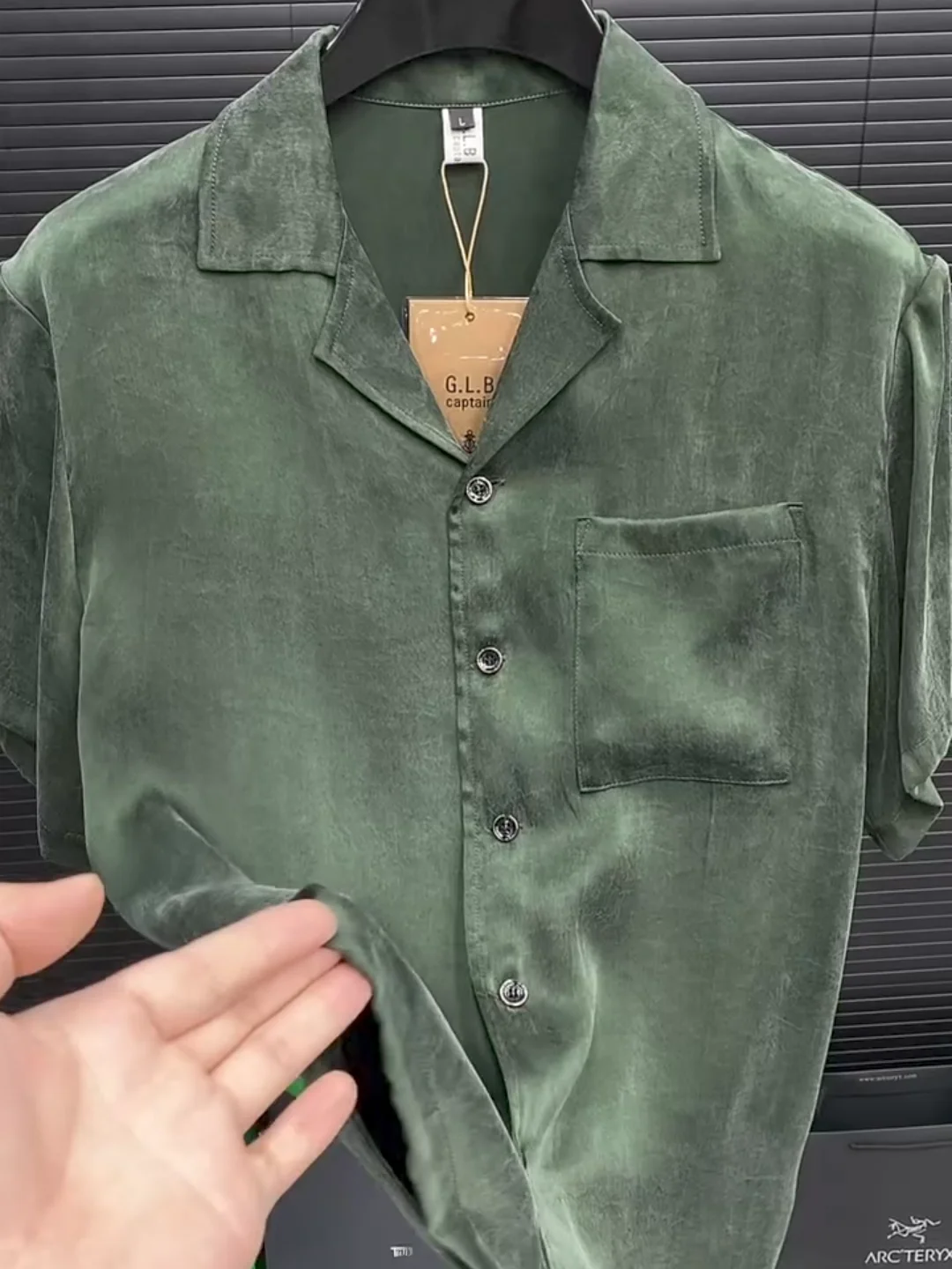 

Summer New Men's Cuban Collar ort Sve Casual High-End Busin Quali European Faion Versatile 85 Faionable irt