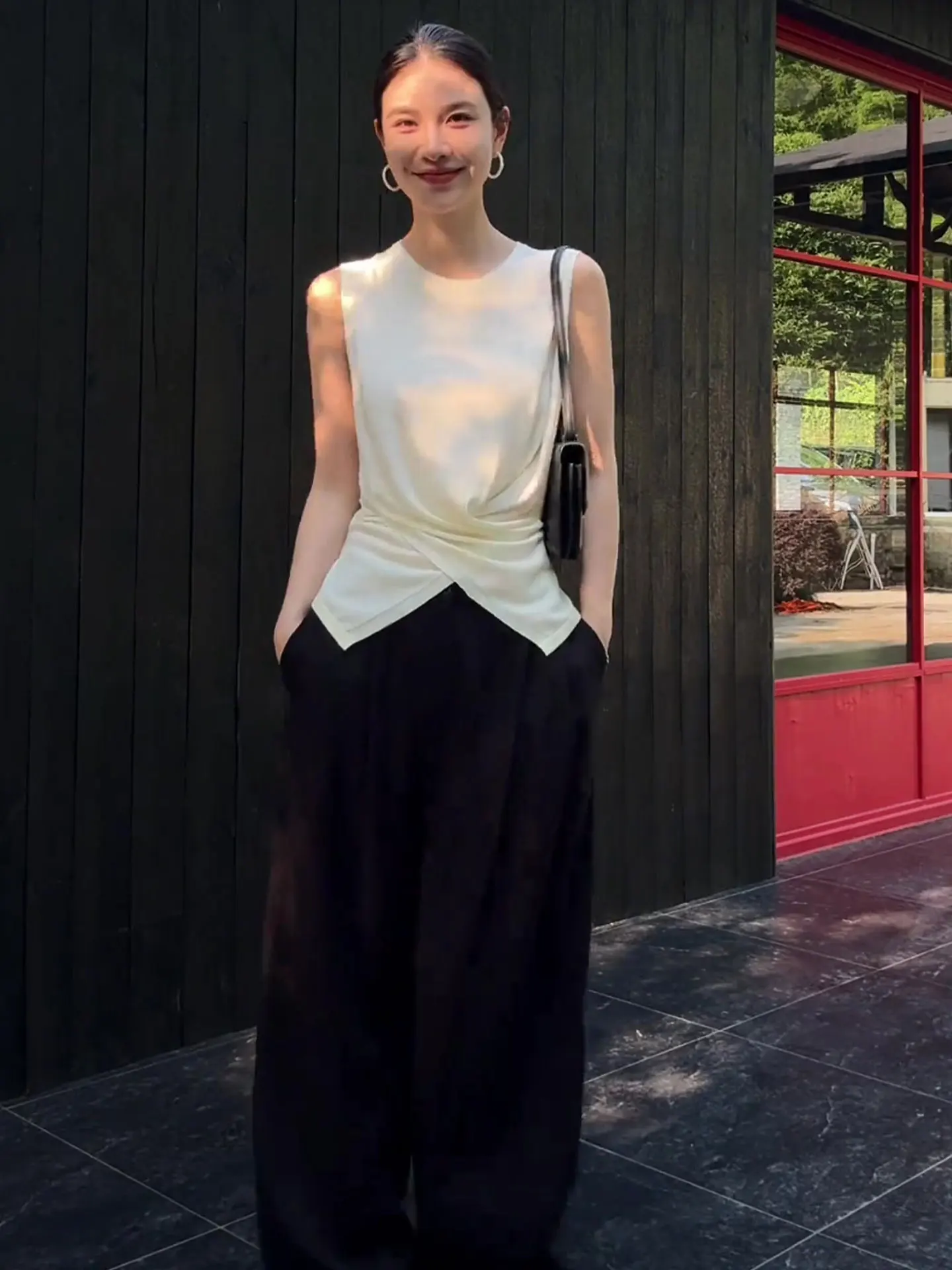 เสื้อไหมพรมถักลายไขว้ รุ่นนีไอซ์ซิลค์ สไตล์เกาหลี ใส่สบาย เหมาะสำหรับฤดูร้อน แฟชั่นสำหรับผู้หญิง