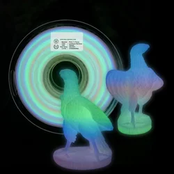 야광 PLA 레인보우 필라멘트, 발광 재료, 3D 프린터 필라멘트, PLA 1.75mm, 1kg, 500g, 250g
