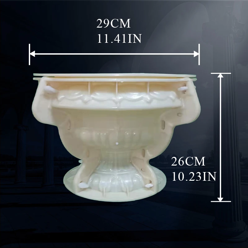 ABS Plastic Plant Pot Making Mould, Precast Concrete Flower Pot, Planter Molds for Sale, High Quality, 38cm Diameter