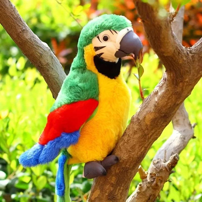 Pappagallo peluche animali giocattoli scarlatto ara giacinto Macaw peluche giocattoli Kawaii realistico Macaw bambola cuscino decorativo abbraccio