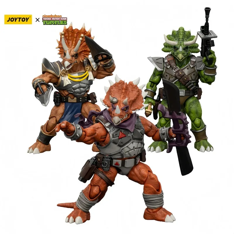 

【In Stock】JOYTOY 1/18 Action Figures TMNT- Captain Zorax Adjutant Zork Triceraton Infantryman Collectibles Models Toys Gift