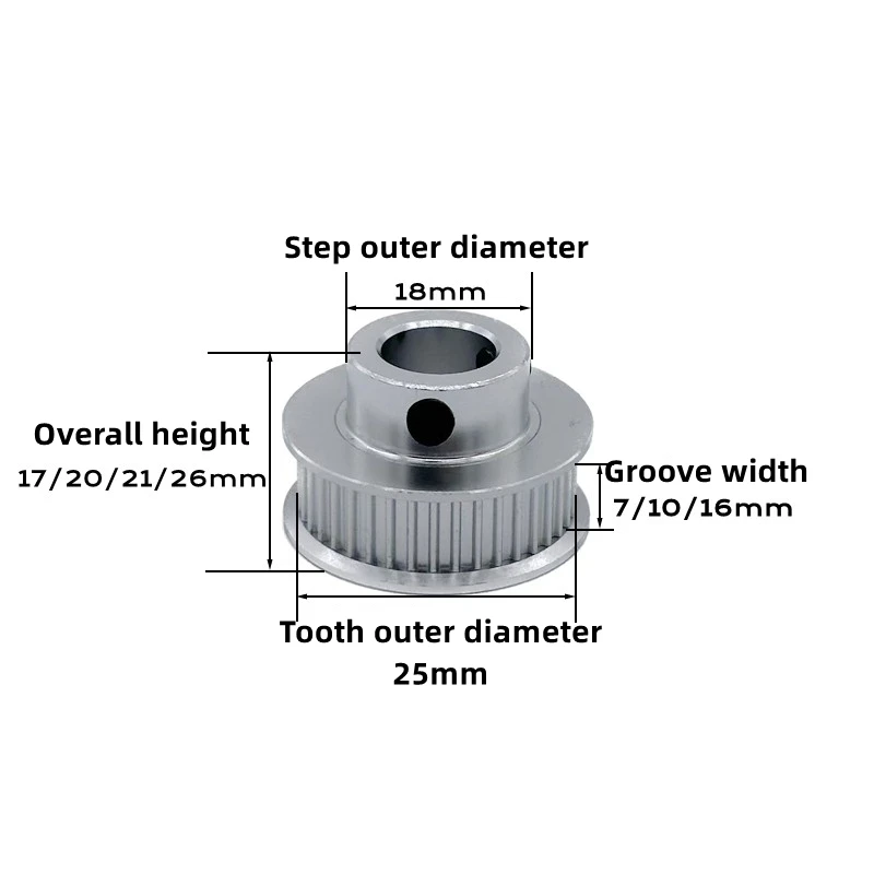 2GT/GT2 Timing Pulley 40T Tooth Teeth Bore 5/6/6.35/8/10/12mm Synchronous Wheel Width 6mm/10/mm/15mm Belt Width Timing Belt Gear