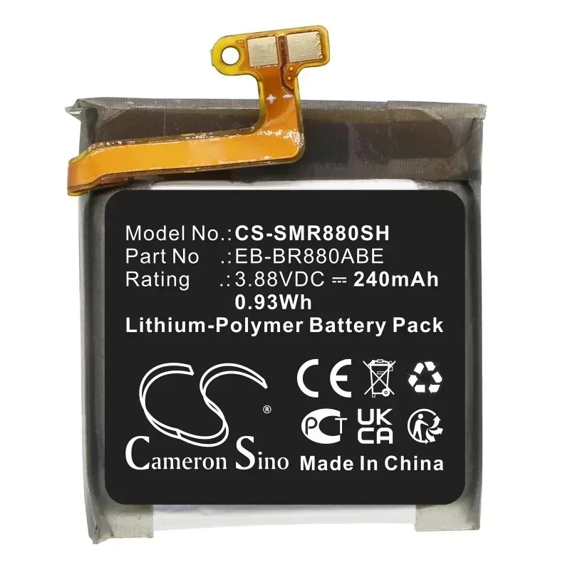 

3.88V 240mAh Smartwatch Battery EB-BR880ABE for Samsung Galaxy Watch 4 40mm, SM-R880 SM-R880N SM-R885 SM-R885U SM-R865U