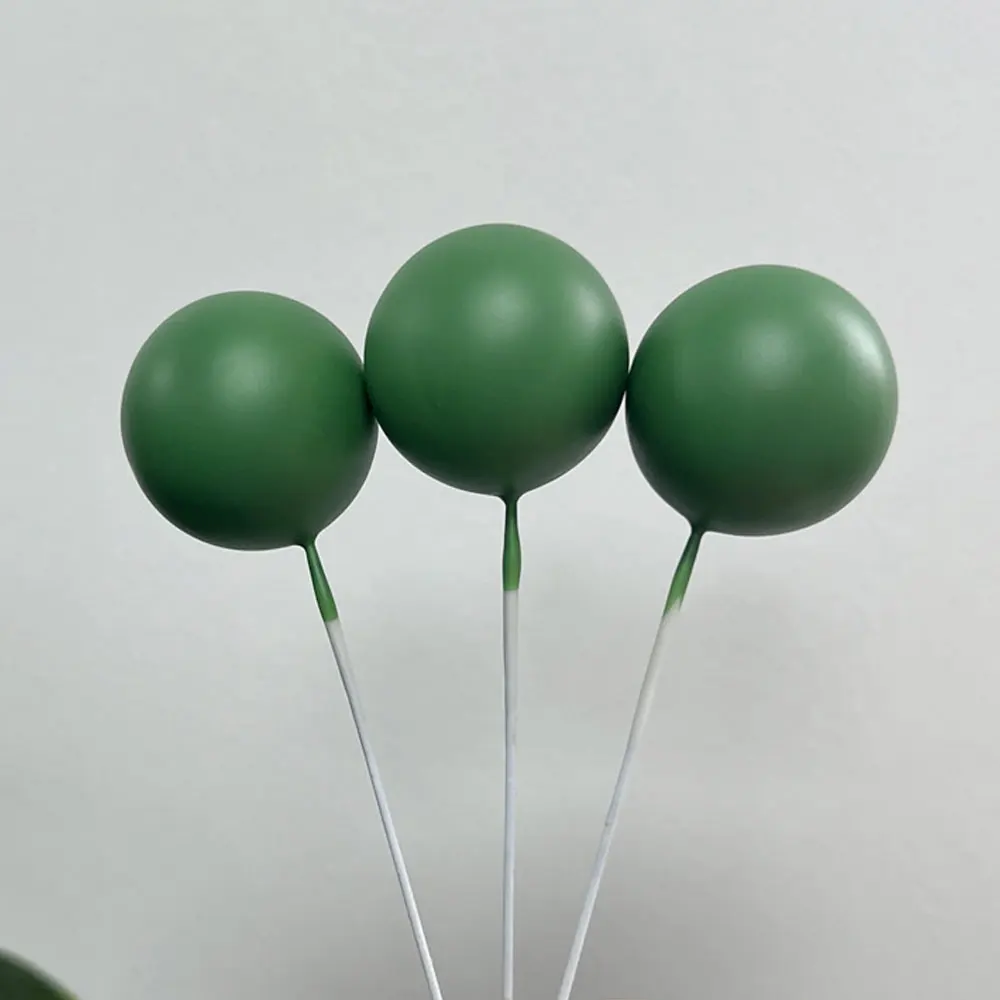 1 Set Grüne Bären-Kuchendekoration für Babyparty Gold Salbeigrüne Schaumstoffbälle Schleife Bären-Kuchenaufsatz für Mädchen Jungen Geburtstagsfeier Deko – Detail 7