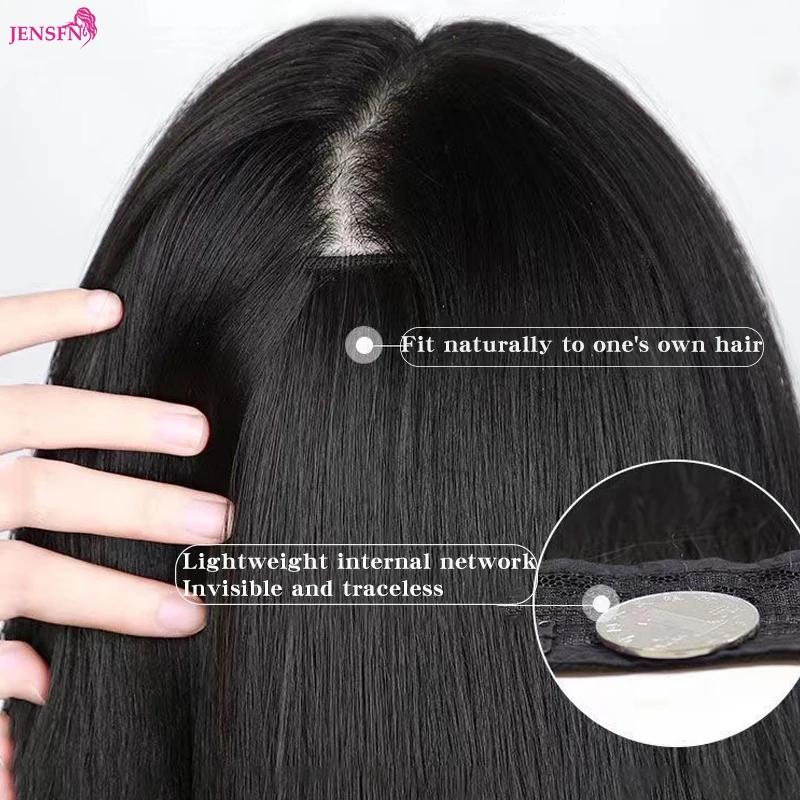 JENSFN Straight  Clip In Hair Extensions Human Hair  30g/Pc Clip-in One Piece Weft High Quality Natural Black Blond Color