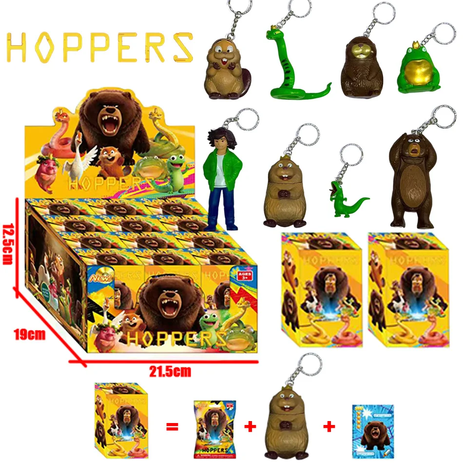 Figuras de acción Hoppers Mabel King George Mayor Jerry en caja sorpresa, modelo llavero colgante, muñecos de acción, juguetes, regalo para niños