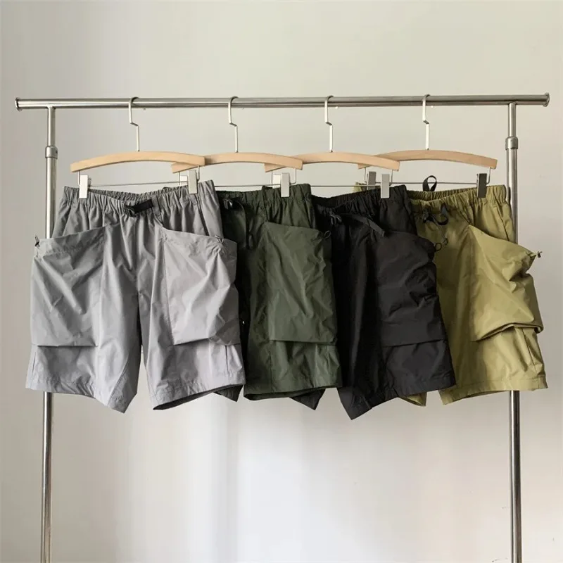 Mesh Quick Dry Goldwin Tear-resistant Functional Pocket Cargo Solid Shorts Men Women Casual Loose Elasticity Five-inch Pants