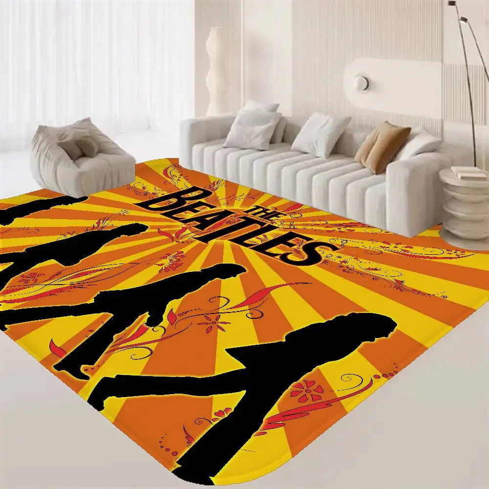T-The-B-Beatles Rock Band Floor Mat Retro Multiple Choice Living Room Kitchen Rug Non-Slip Modern Home Decor