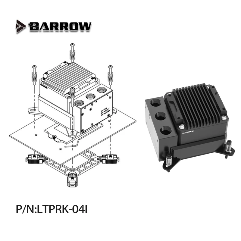 Barrow LTPRK-04I POM Material 17W PWM Water Pump+CPU Block Combo Use AMD RYZEN AM3 /INTEL115X 1200 1700 / X99 X299 Water Cooling