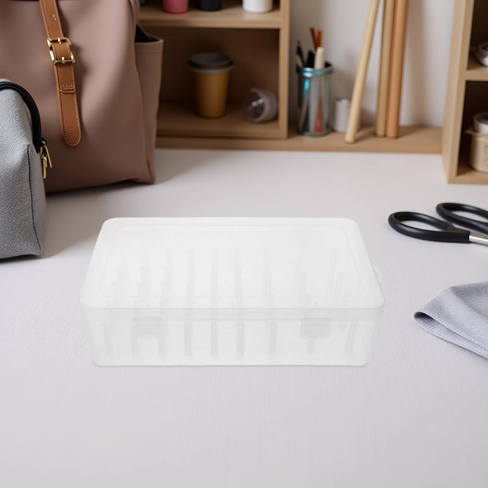 

3Pcs Thread Spool Storage Box Clear Sewing Organizer for Embroidery Needlework DIY Craft Supplies Holds 42 Spools