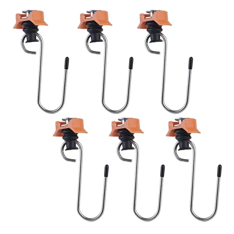 

AT05-6Pack Motorhomes, Trucks Metal Hooks For Airline Rails Tracks Fittings, Easy Install Cargo Securing Hauling Accessory