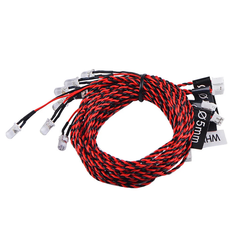Sistema de iluminação rc 8 led flash lâmpada noite navegação luz conjunto 30ma corrente para rc asa fixa avião helicóptero acessórios