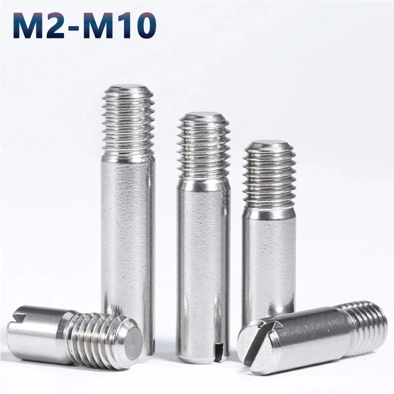 M2 M2.5 M3 M4 M5 M6 M8 M10 Slotted Cylindrical Pin Dowel Male Thread Locating Pin 304 Stainless Steel Length 5-50mm wholesale