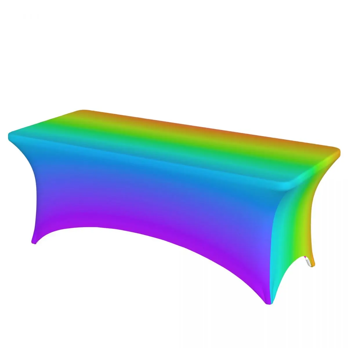 Neon Regenbogen Ombre Maßgefertigte Rechteckige Tischdecke Wasserdichte Tischabdeckung für Esszimmer-Events Tischtuch