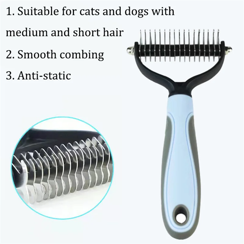 New Pet Dog Hair Brush Deshedding Brush Cat Brush Rake Puppy Grooming Tools Cat Dog Cleaning Pets Dogs Accessories