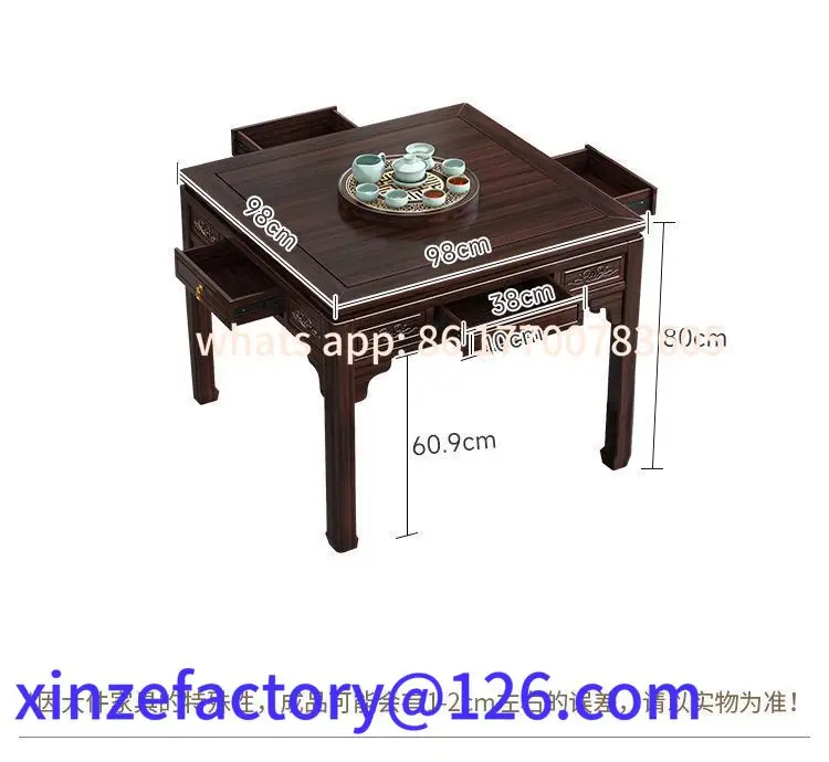 

Customizable New Chinese solid wood nave six-piece set of table incense table household eight immortals table