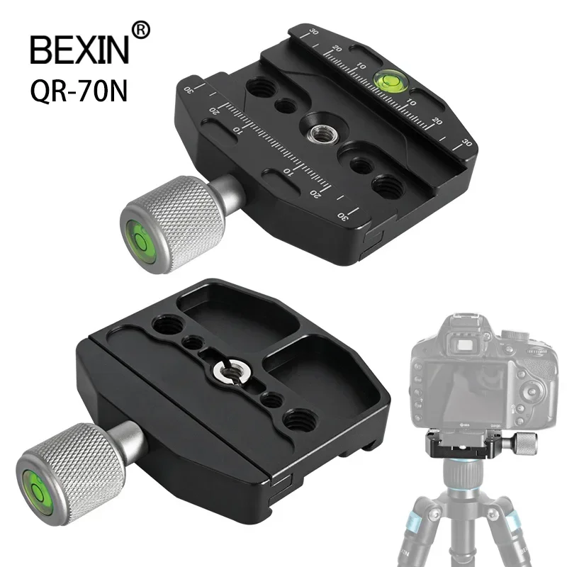 QR70N Dslr Quick Release Clamp Camera Statief Klem Beroep Schieten Stand Plaat Mount Adapter Voor Punt Camera Statief