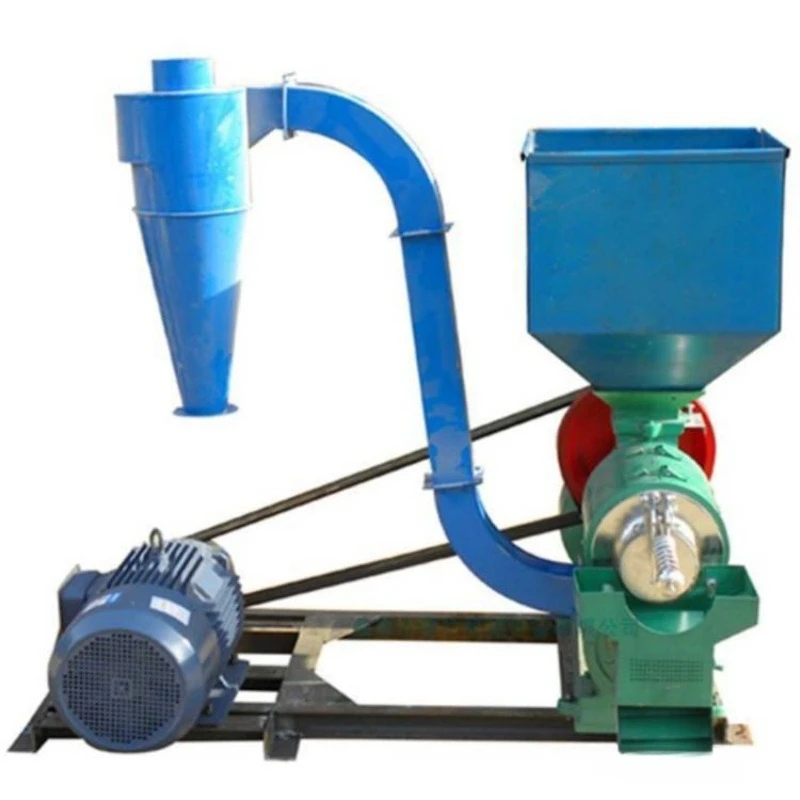 

Commercial fine bran rice milling machine, double air track iron roller rice shelling machine, household rice shelling machine